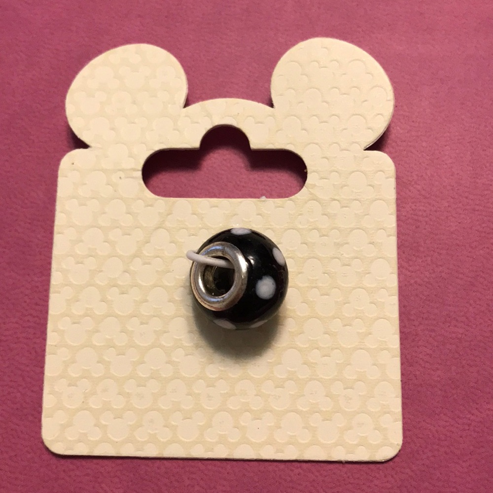 Disney  black/ white polka dot charm